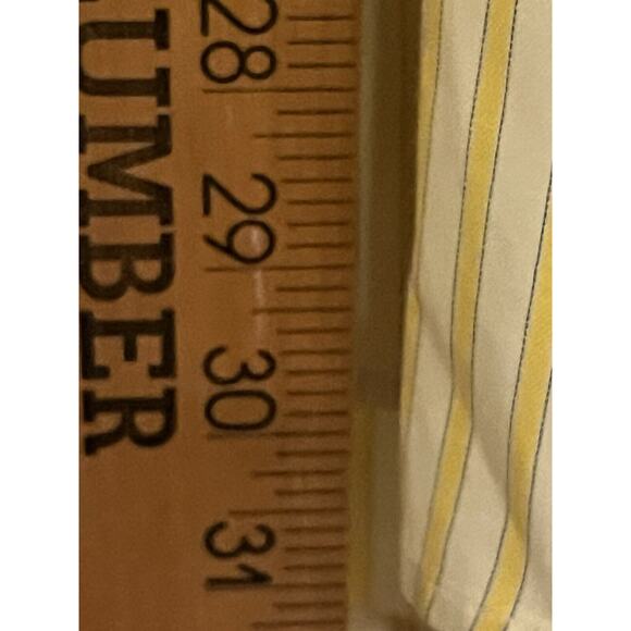 Tincati Milano Striped Dress Shirt •L• Premium Cotton Italy Yellow Button Down - Picture 7 of 9